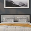 Flash Furniture Melbourne Metal Upholstered King Size Headboard in Light Gray Fabric HG-HB1717-K-LG-GG